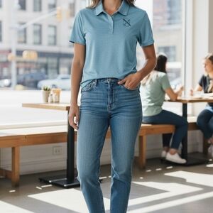 Port Authority Light Blue Polo Top
